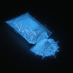 Feinpigment Natur-Blau 5–15 µm, 100 g im Dunkeln, blau nachleuchtend
