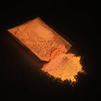 Feinpigment Orange-Orange 5–15 µm, 100 g im Dunkeln, orange nachleuchtend