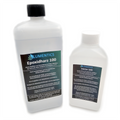 Epoxid-Gießharz-Set 1 kg + 0,5 kg: Flasche Epoxidharz 100 und Flasche Härter S49 mit Vorderetiketten