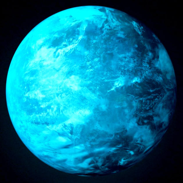 Planeten-Aufkleber Blauer Planet (Neptun) 30 cm im Dunkeln, blau leuchtend