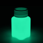 Leuchtfarbe Grün 100 g in der Flasche im Dunkeln, grün leuchtend