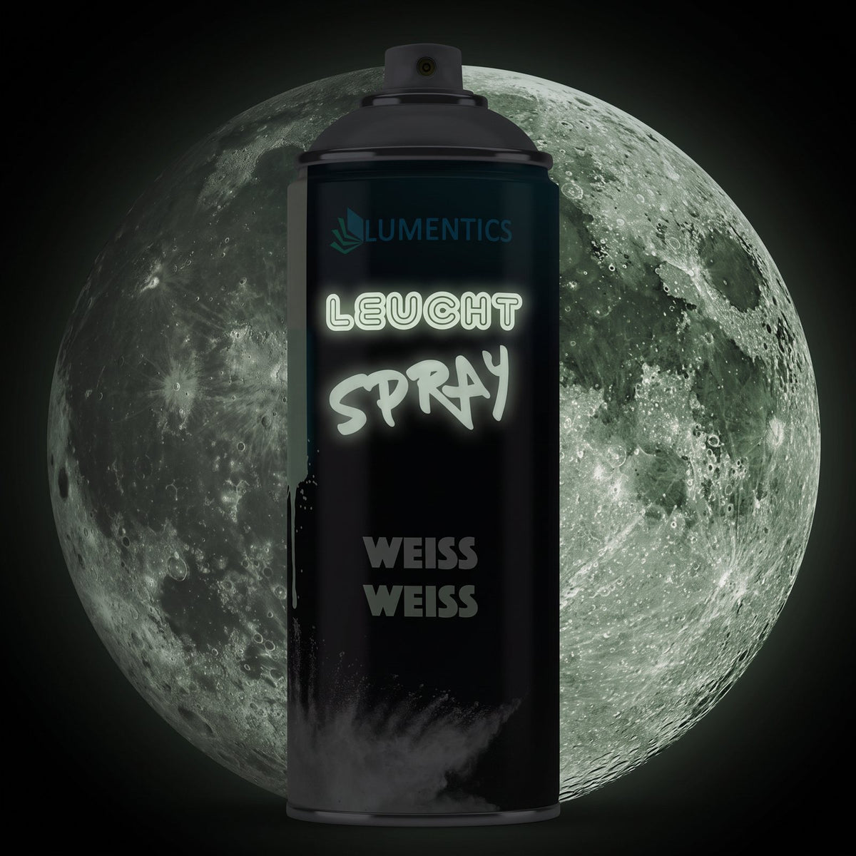 Leuchtspray Weiß 400 ml im Dunkeln, weißlich nachleuchtend