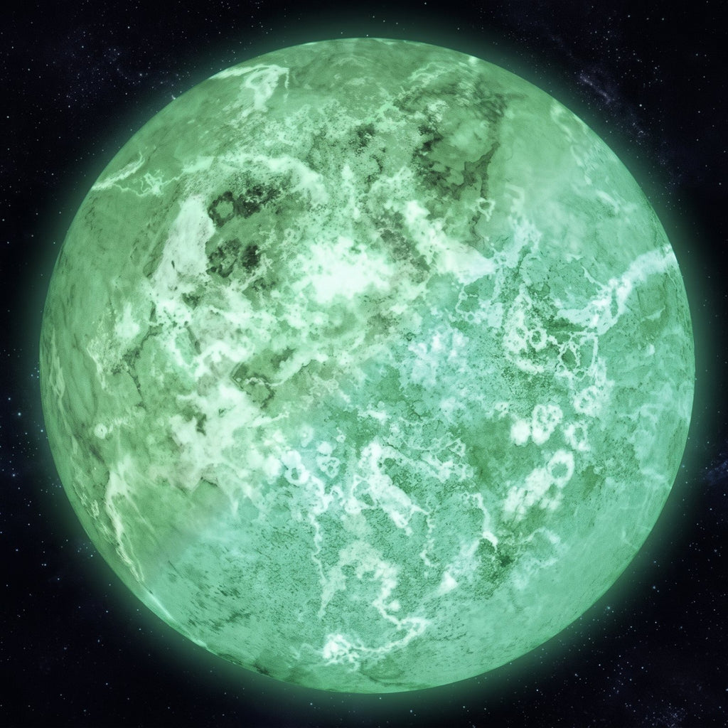 Planeten-Aufkleber Sonne 30 cm im Dunkeln, grün nachleuchtend