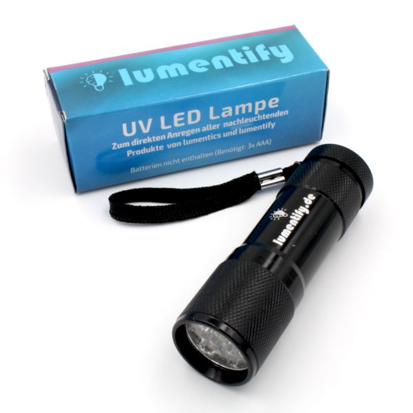 UV Taschenlampe 400nm - Praktische Lampe zum Anregen nachleuchtender Stoffe