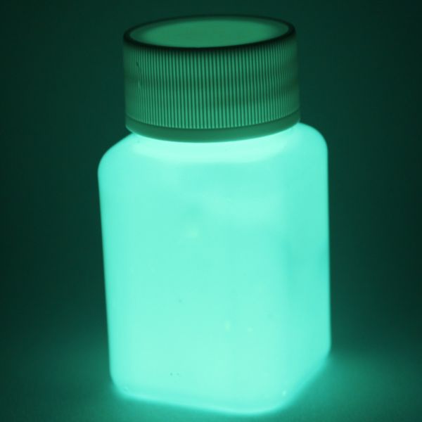 Premium Leuchtfarbe "Blau" - Sehr helle Nachleuchtfarbe (Ungiftig, ultra stark, 100ml)