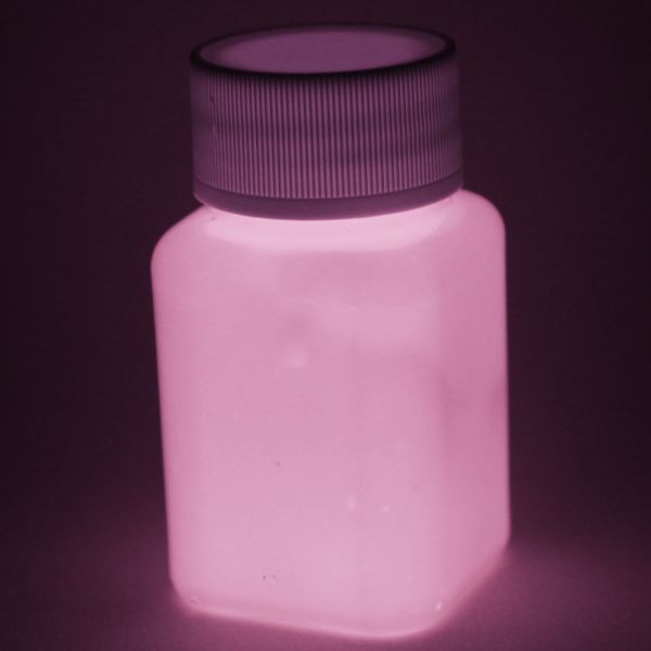 Premium Leuchtfarbe "Pink" - Sehr helle Nachleuchtfarbe (Ungiftig, ultra stark, 100ml)