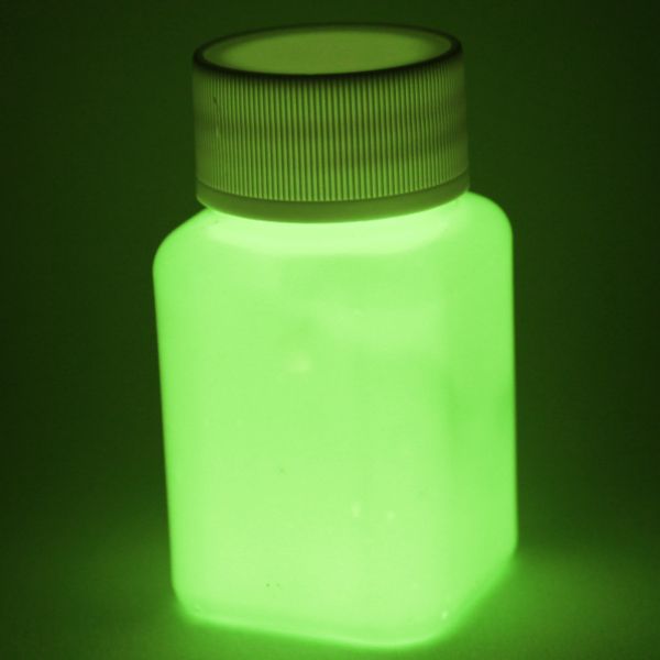 Premium Leuchtfarbe "Gelb" - Sehr helle Nachleuchtfarbe (Ungiftig, ultra stark, 100ml)